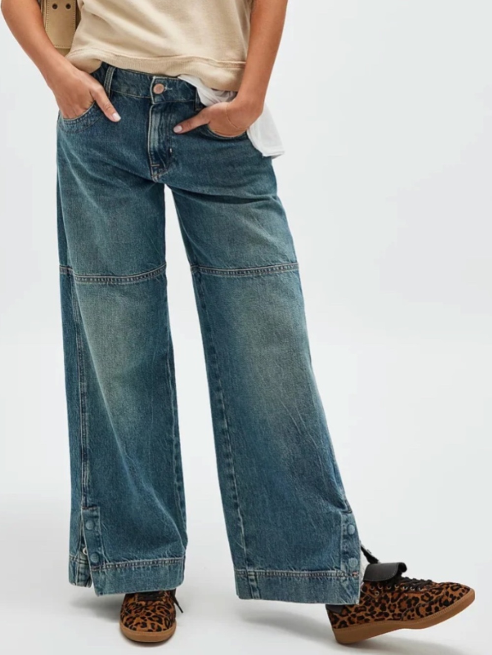 Free People We The Free Benji Relaxed Wide Leg Jeans